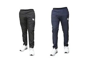 Out Fit Track Pant for Men Combo Pack of 2 Plain Track Pant for Men with Side Zipper Pockets Stretchable Regular Fit Track Pants Lower for Sport Gym and Yoga Bottom Wear (M, Plain Combo)
