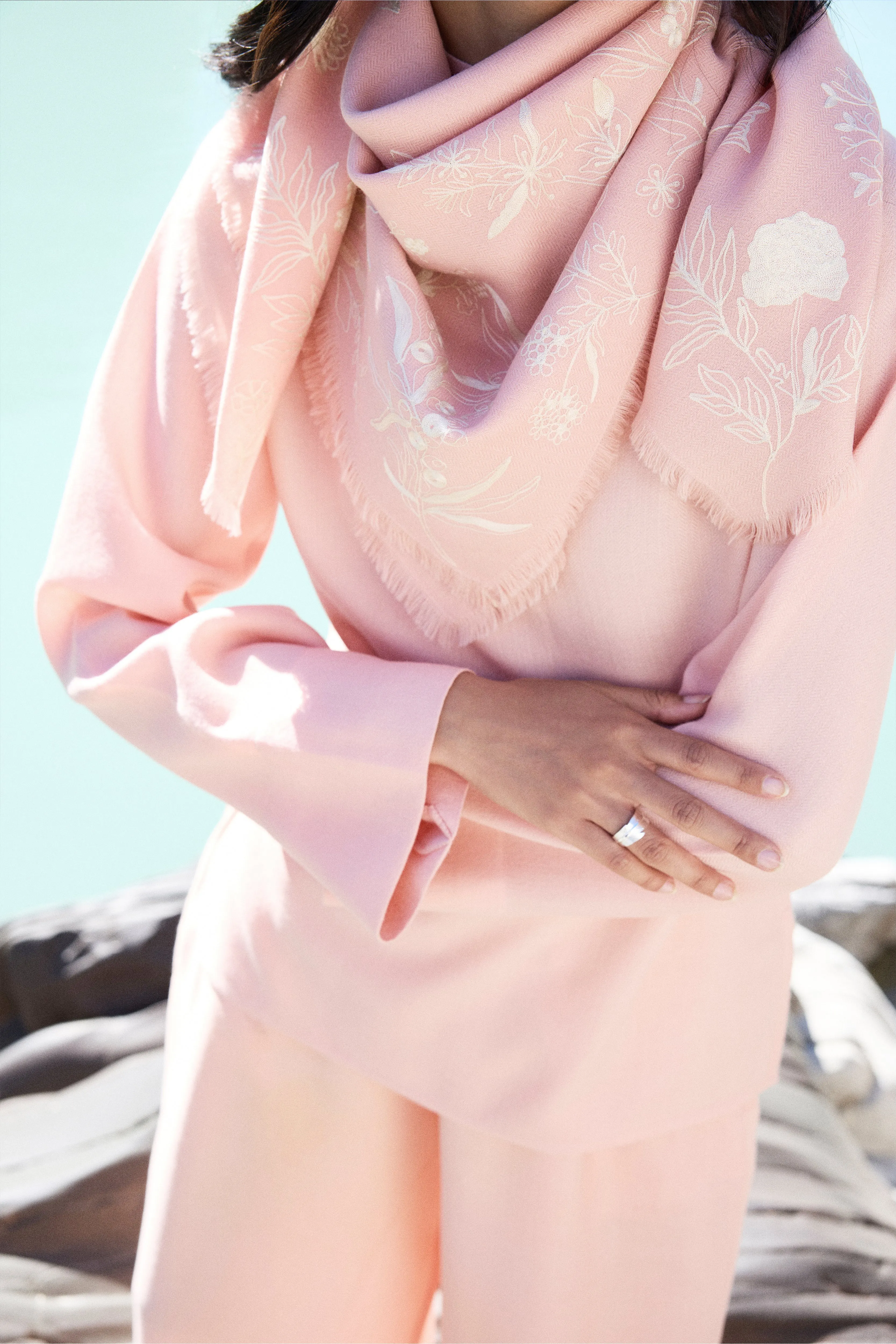 Panamik Woollen Top (Dusty Pink)
