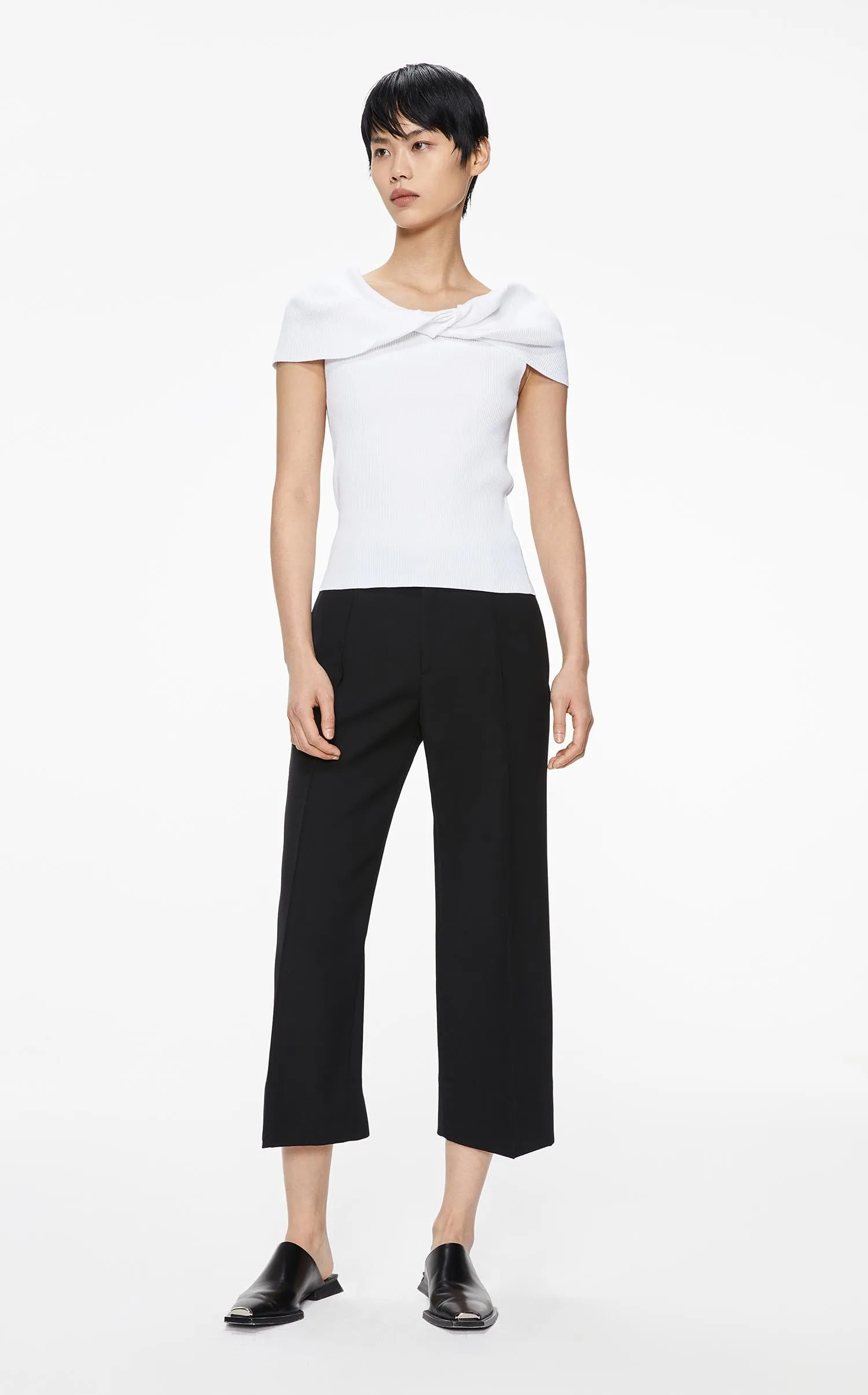 Pants / JNBY Wool Blended Casual Cropped Pants