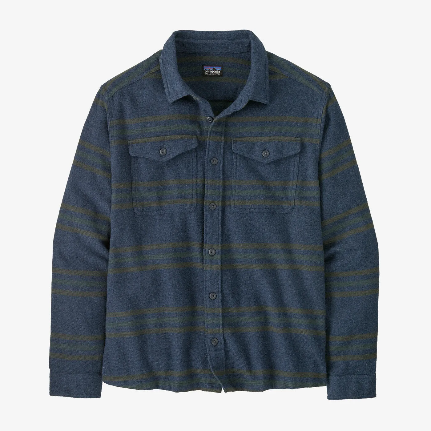 Patagonia - M's Fjord Flannel Shirt - Treelined: Smolder Blue