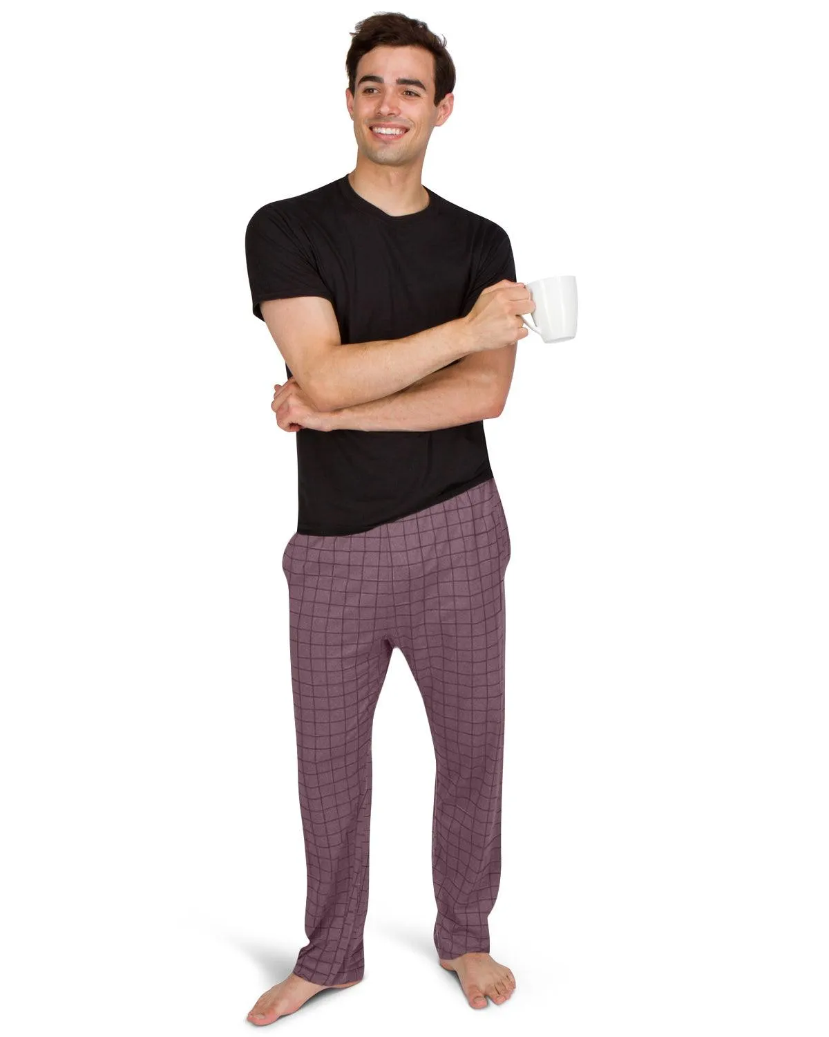 Performance Dry Fit Pajama Pants for Men - Stretch Lounge Pjs with Pockets, Tapered Fit