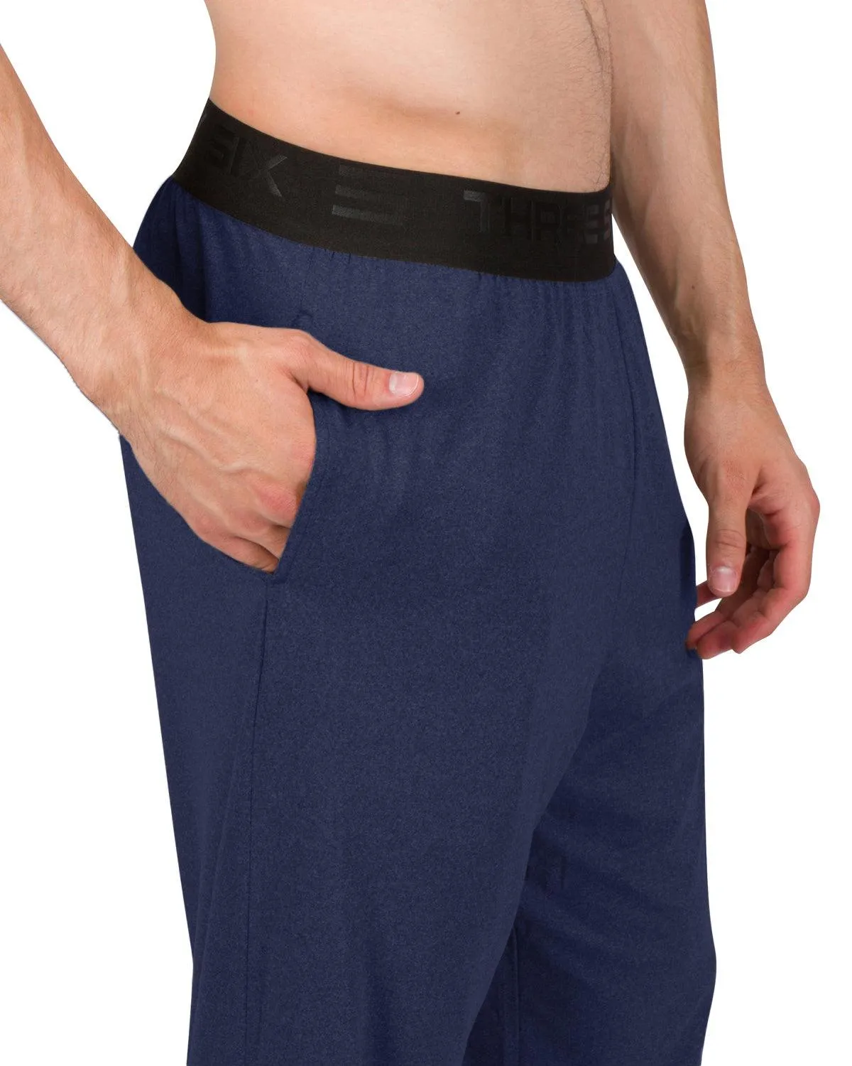Performance Dry Fit Pajama Pants for Men - Stretch Lounge Pjs with Pockets, Tapered Fit