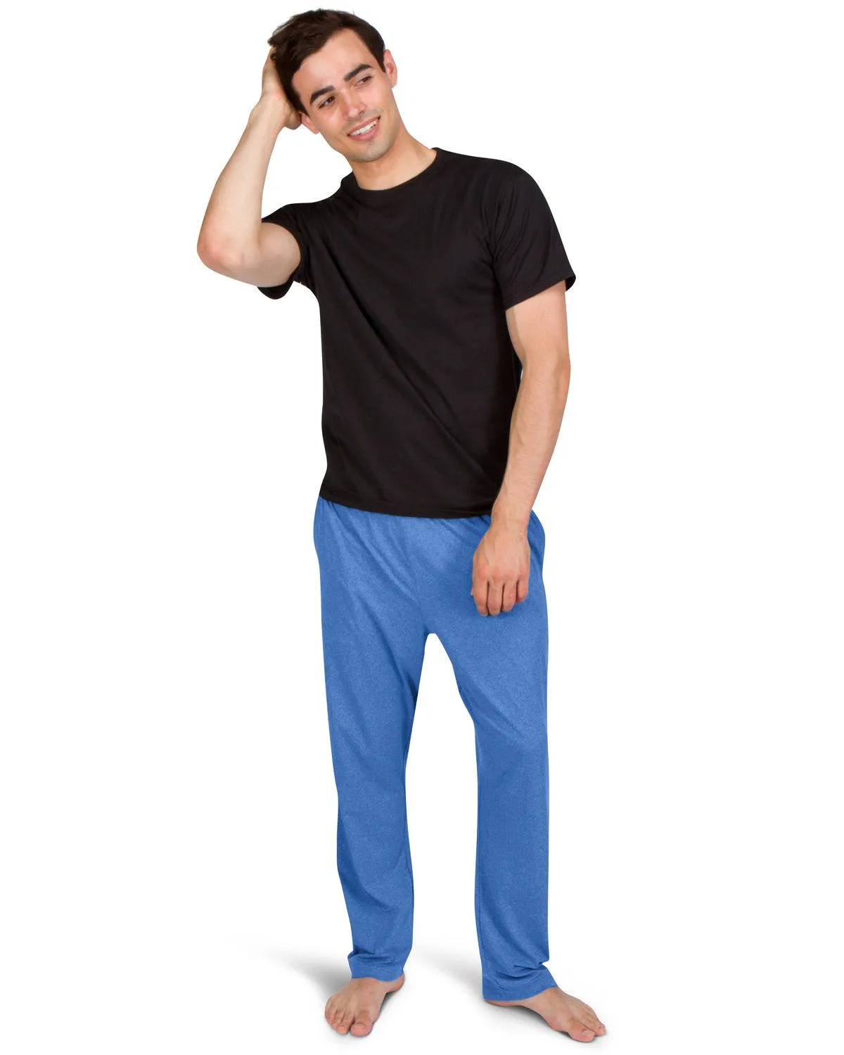 Performance Dry Fit Pajama Pants for Men - Stretch Lounge Pjs with Pockets, Tapered Fit