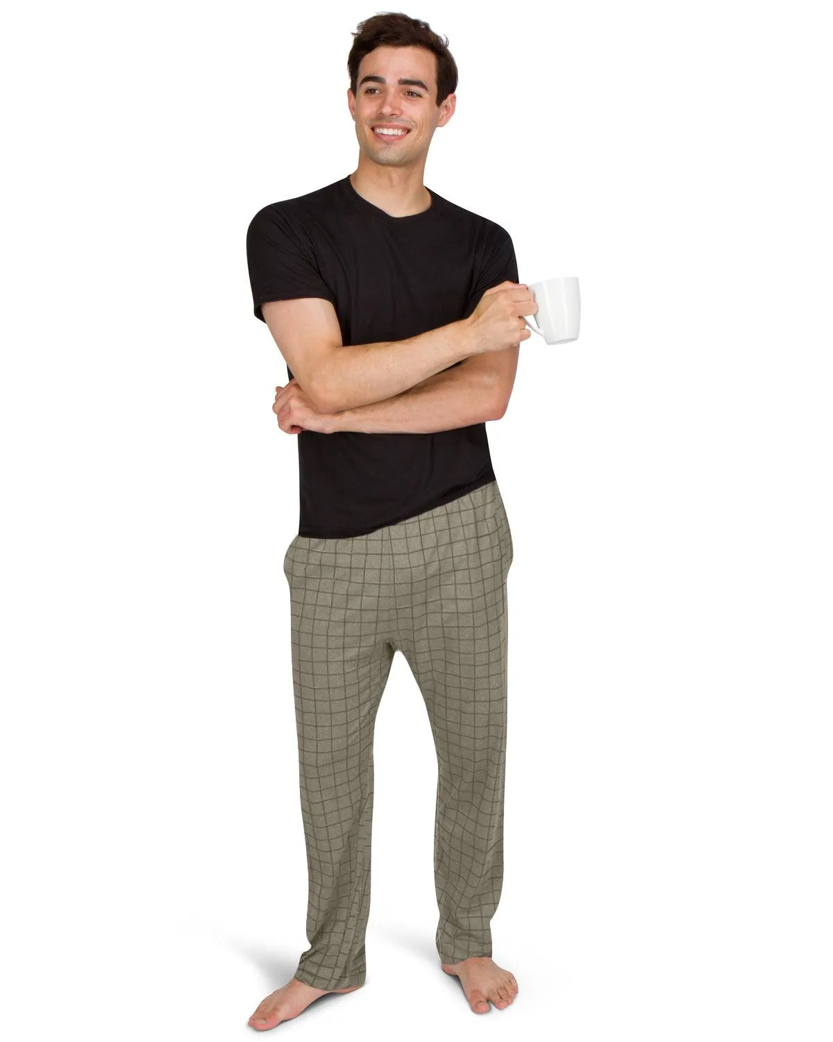 Performance Dry Fit Pajama Pants for Men - Stretch Lounge Pjs with Pockets, Tapered Fit