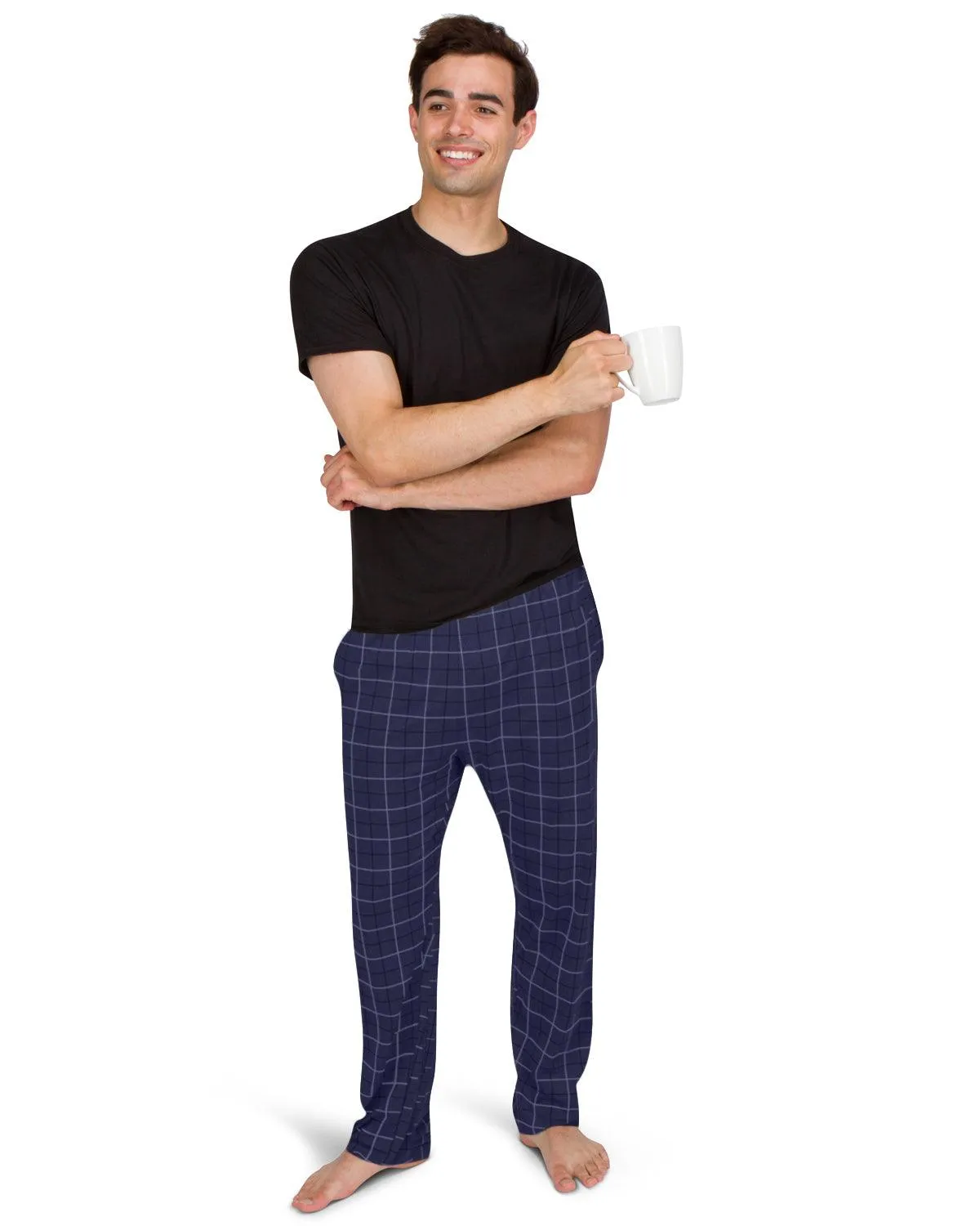 Performance Dry Fit Pajama Pants for Men - Stretch Lounge Pjs with Pockets, Tapered Fit