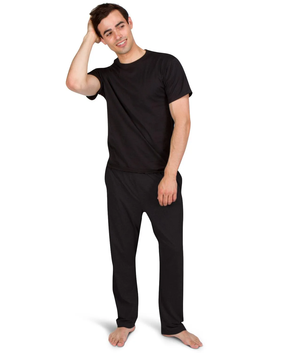 Performance Dry Fit Pajama Pants for Men - Stretch Lounge Pjs with Pockets, Tapered Fit