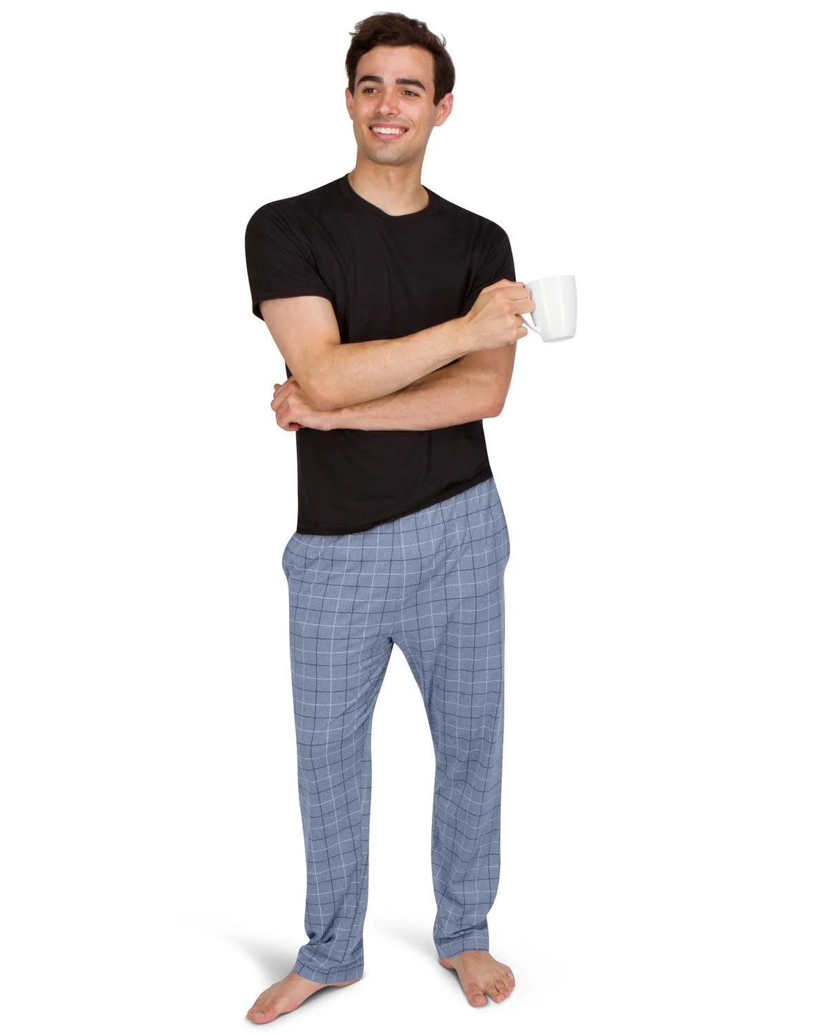 Performance Dry Fit Pajama Pants for Men - Stretch Lounge Pjs with Pockets, Tapered Fit