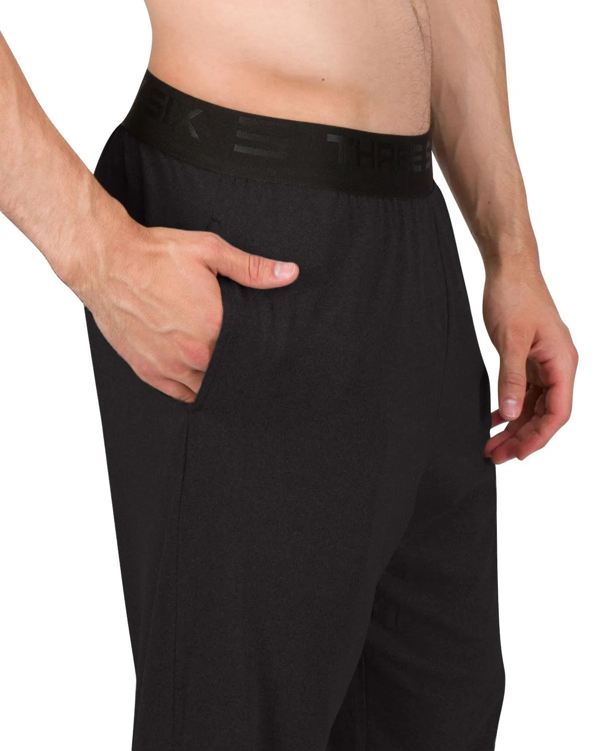 Performance Dry Fit Pajama Pants for Men - Stretch Lounge Pjs with Pockets, Tapered Fit