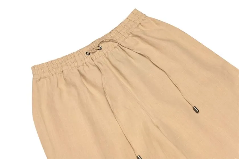 Perona   -   Womens-Bottoms-Trousers & Denims -Jeaselle-Pwa-Ss24-510-24-Beige