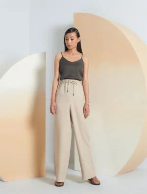 Perona   -   Womens-Bottoms-Trousers & Denims -Jeaselle-Pwa-Ss24-510-24-Beige