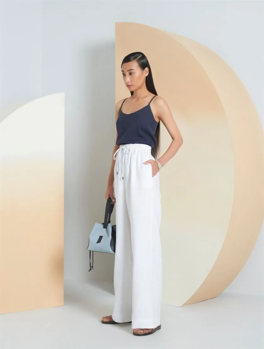 Perona   -   Womens-Bottoms-Trousers & Denims -Jeaselle-Pwa-Ss24-510-24-White