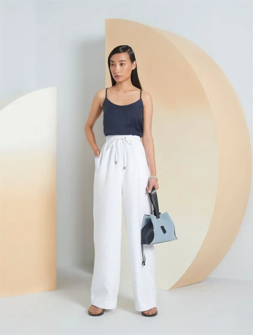 Perona   -   Womens-Bottoms-Trousers & Denims -Jeaselle-Pwa-Ss24-510-24-White