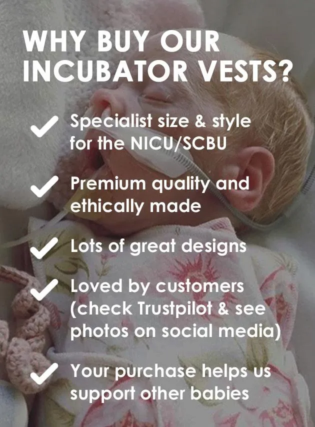 Premature Baby Incubator Vest - Red