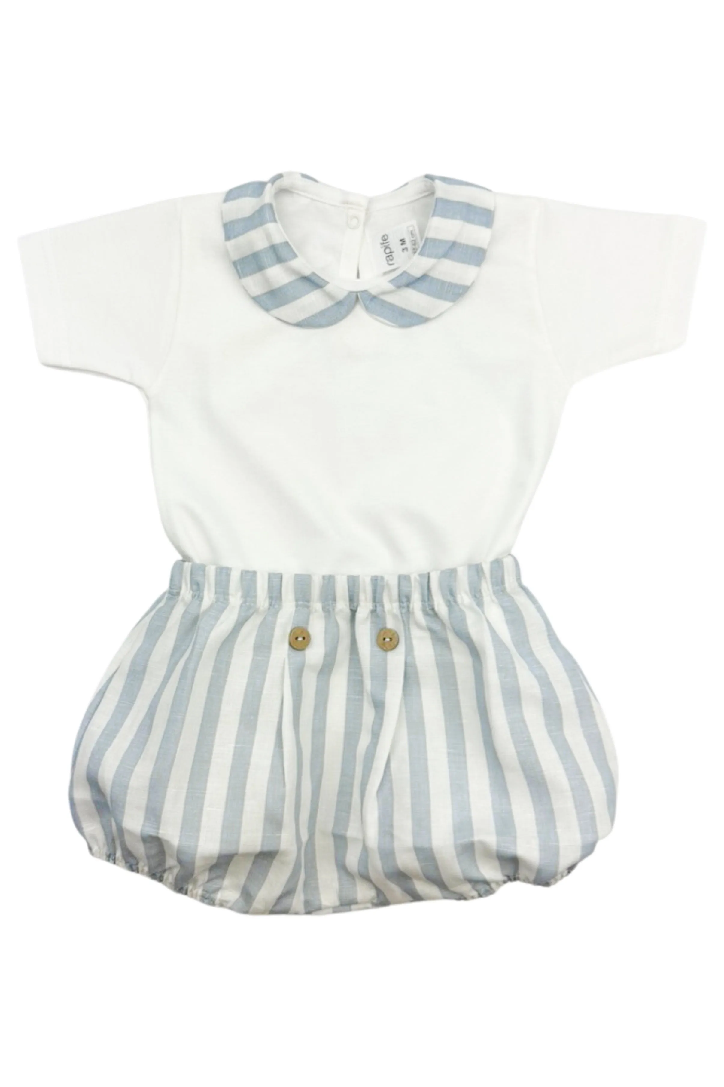 "Bran" Sky Blue Stripe Bodysuit & Jam Pants