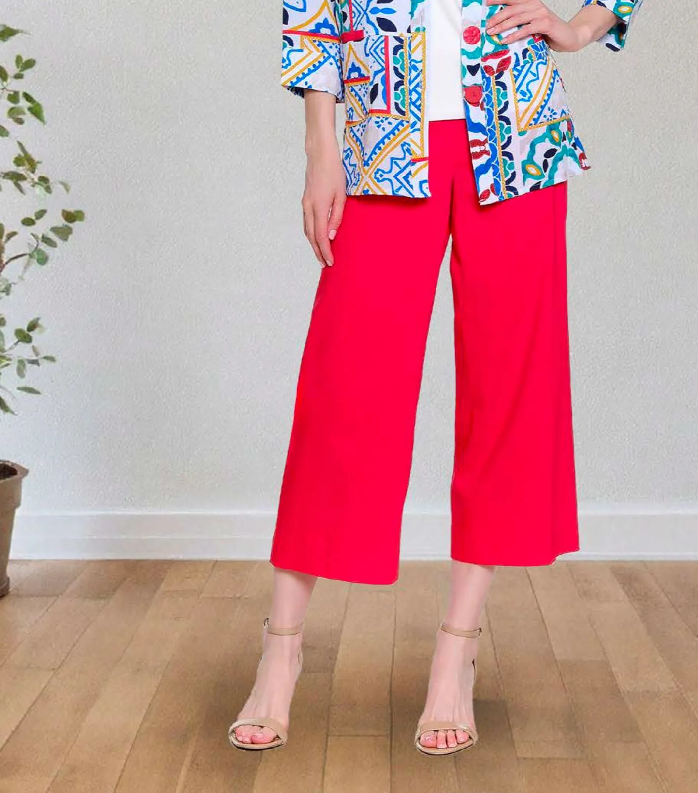 Red Pull On Pant