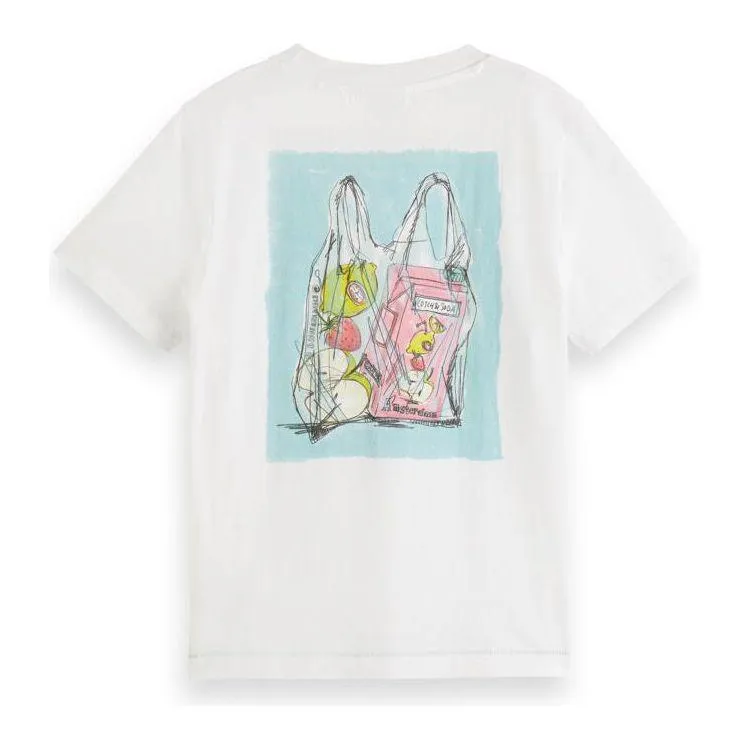 Relaxed-Fit Short-Sleeved Tee - Denim White