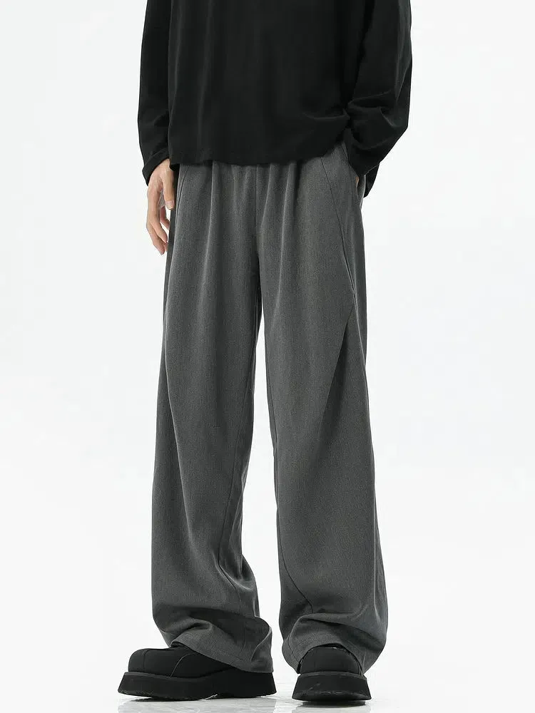 Retro Pleated Wide-Leg Casual Pants