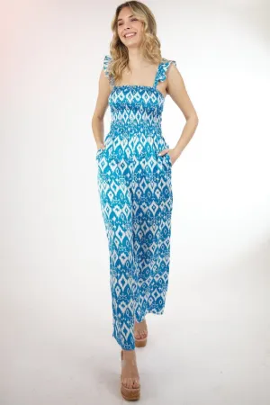 Retro Print Jumpsuit