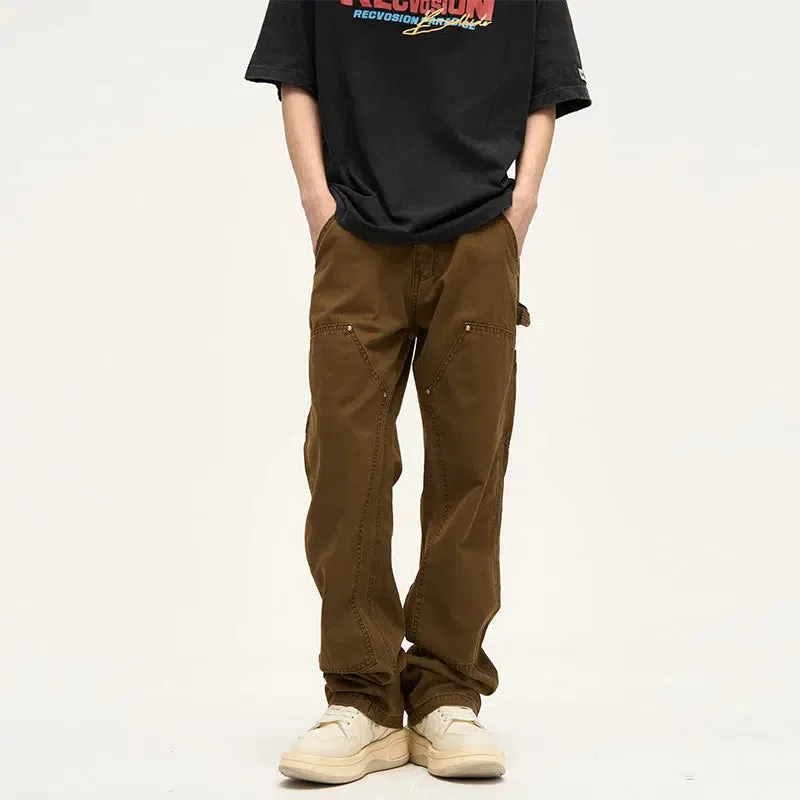 Retro Straight-leg Cargo Pants