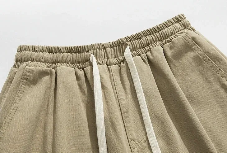 Retro Straight Wide-Leg Cargo Pants