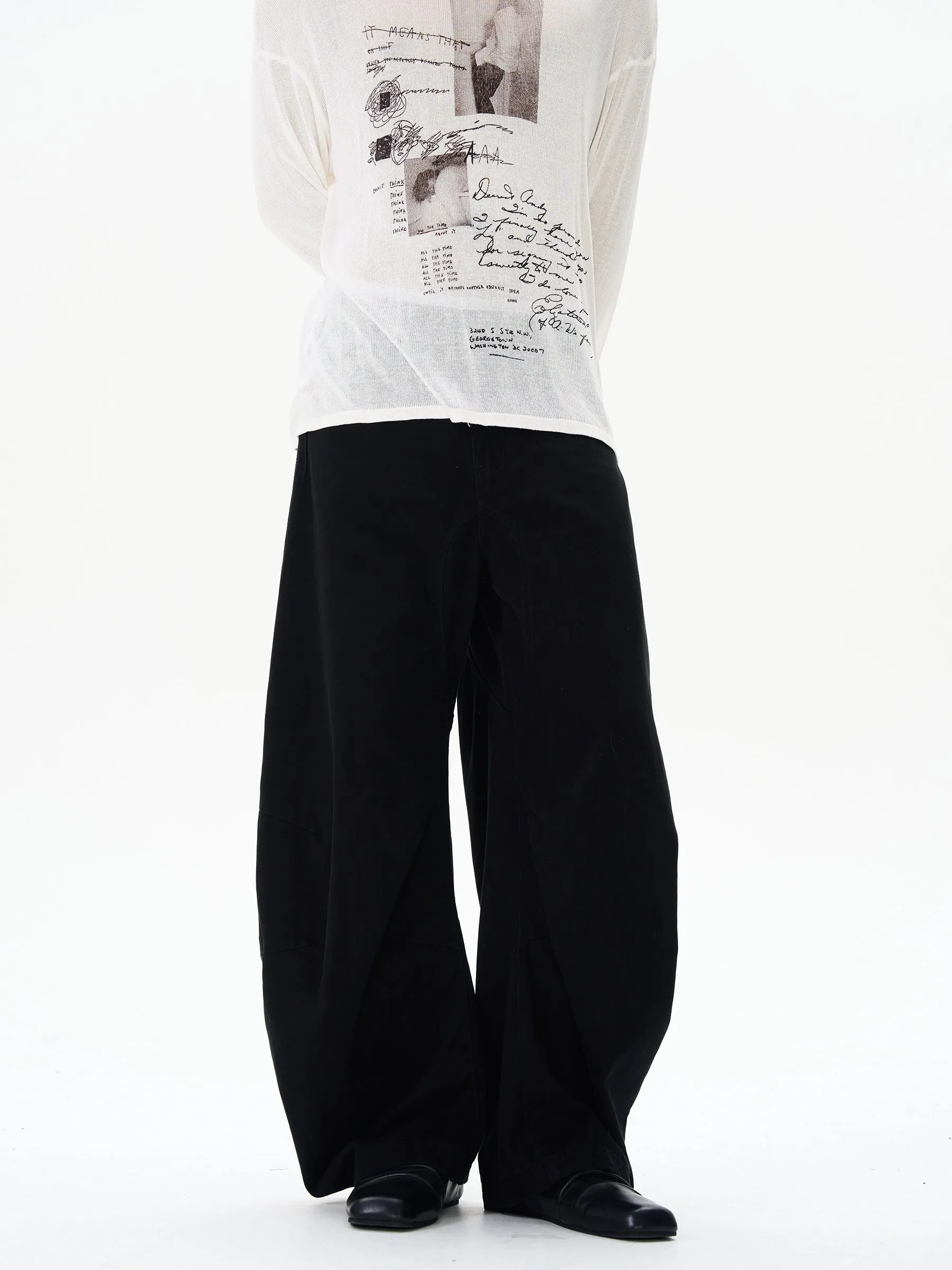 Retro Wide-Leg Scimitar Jeans