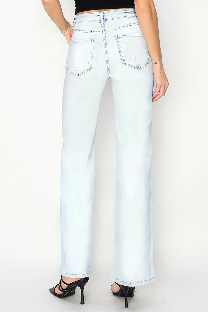 RISEN Wide Leg Stone Wash Jean