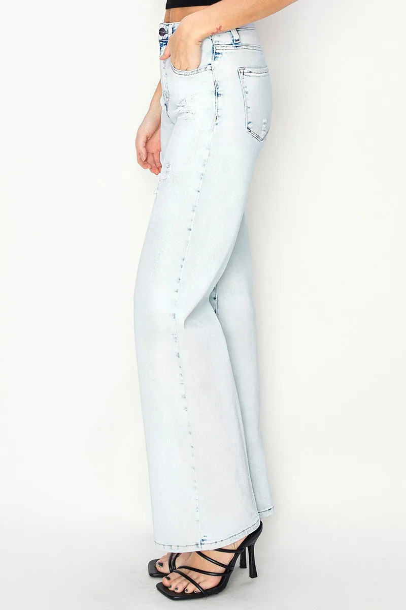 RISEN Wide Leg Stone Wash Jean