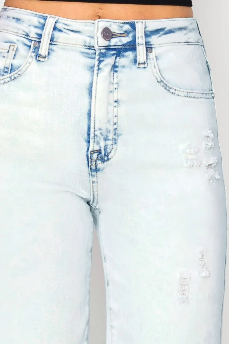 RISEN Wide Leg Stone Wash Jean