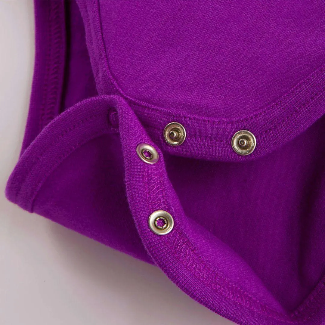 ScandiBugs Own Label Organic Long Sleeve Vest - Perfectly Purple