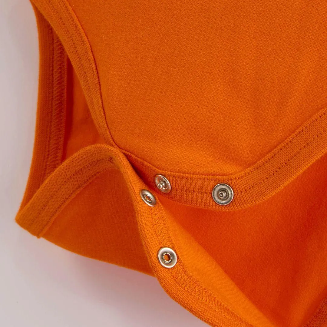 ScandiBugs Own Label Organic Long Sleeve Vest - Tangelo Orange