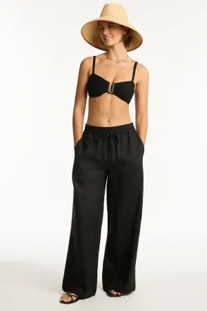 Sea Level Tidal Linen Palazzo Pant