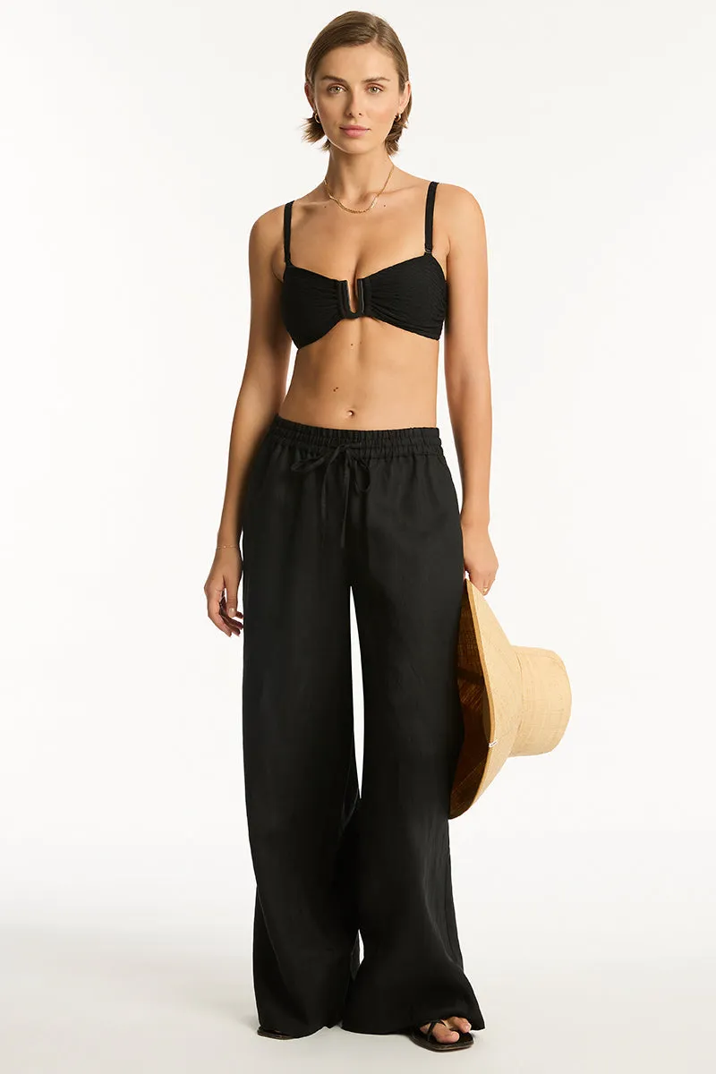 Sea Level Tidal Linen Palazzo Pant