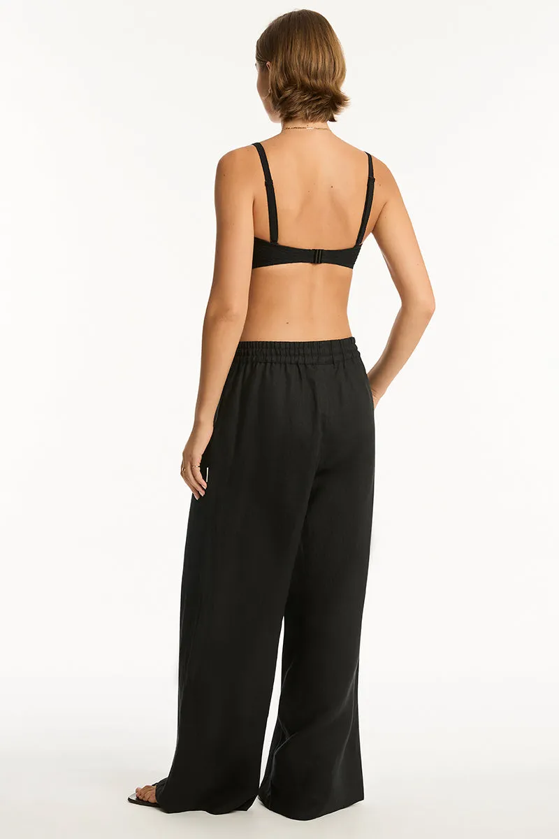 Sea Level Tidal Linen Palazzo Pant