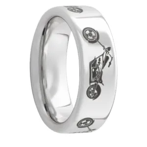 Serinium Pipe Cut Band with Chopper Laser Engraving