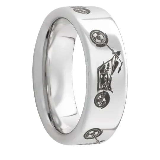 Serinium Pipe Cut Band with Chopper Laser Engraving