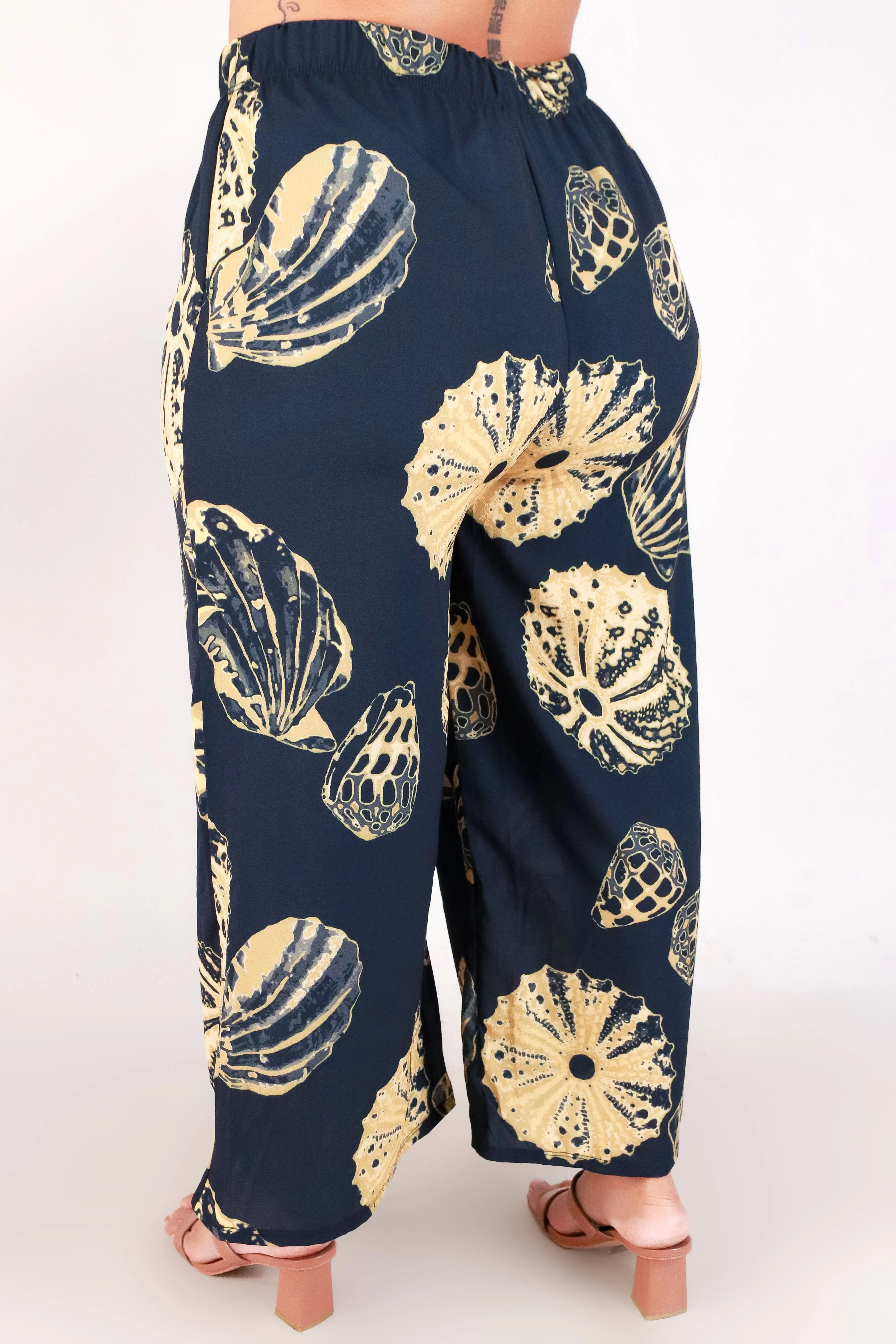SHELL WIDE LEG PANTS
