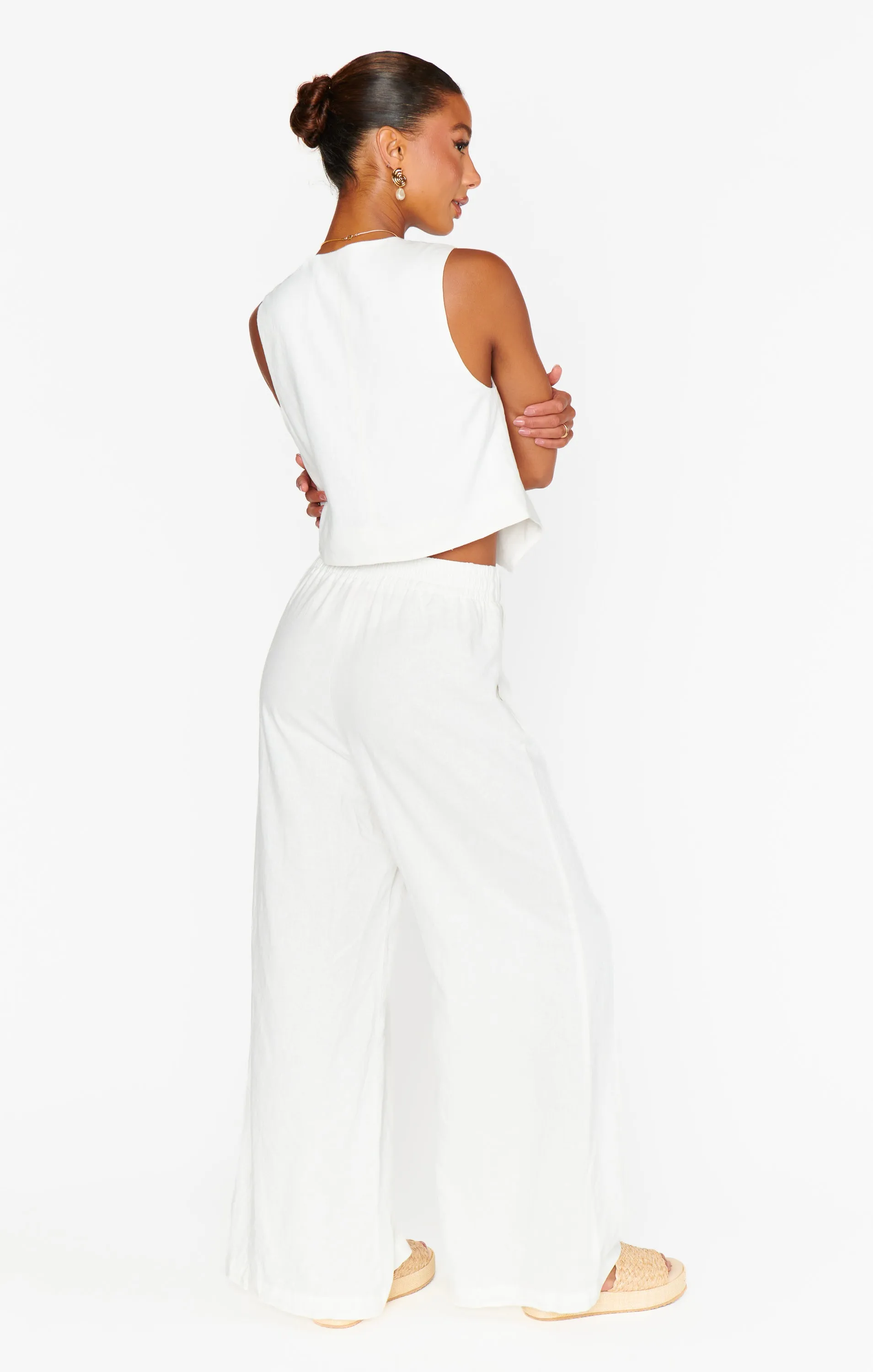 Show Me Your Mumu Vince Pants White Linen