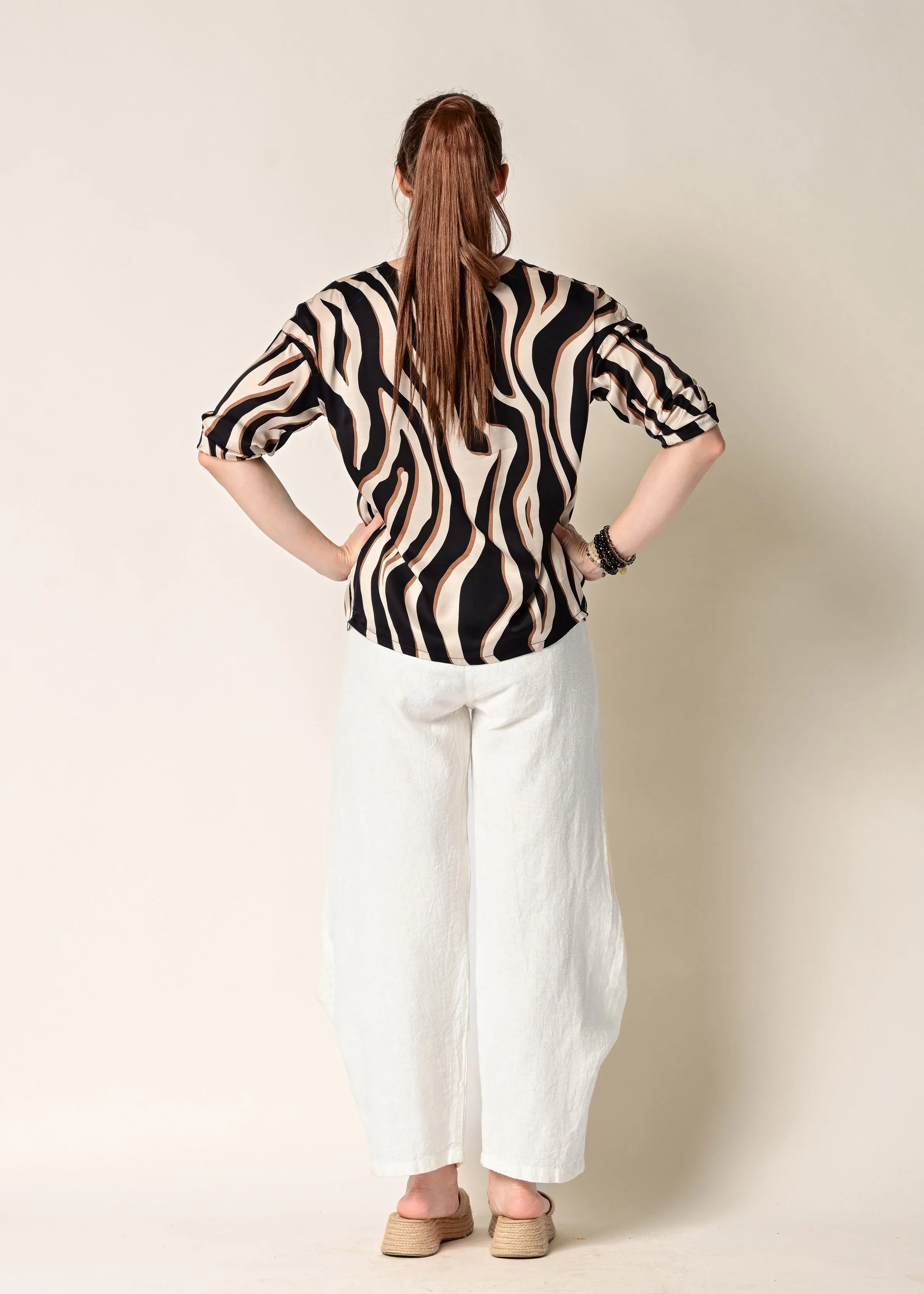 Shyla Linen Pant in Cream