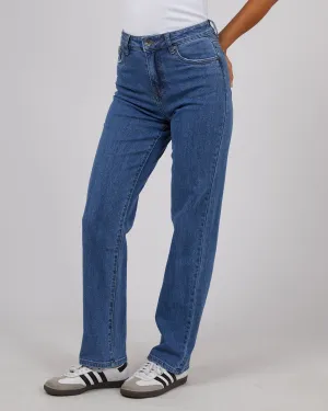 SILENT THEORY MILA COMFORT STRAIGHT JEAN - BLUE