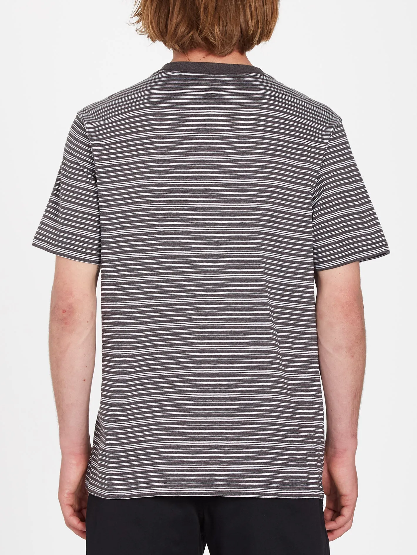 Static Stripe T-Shirt - BLACK