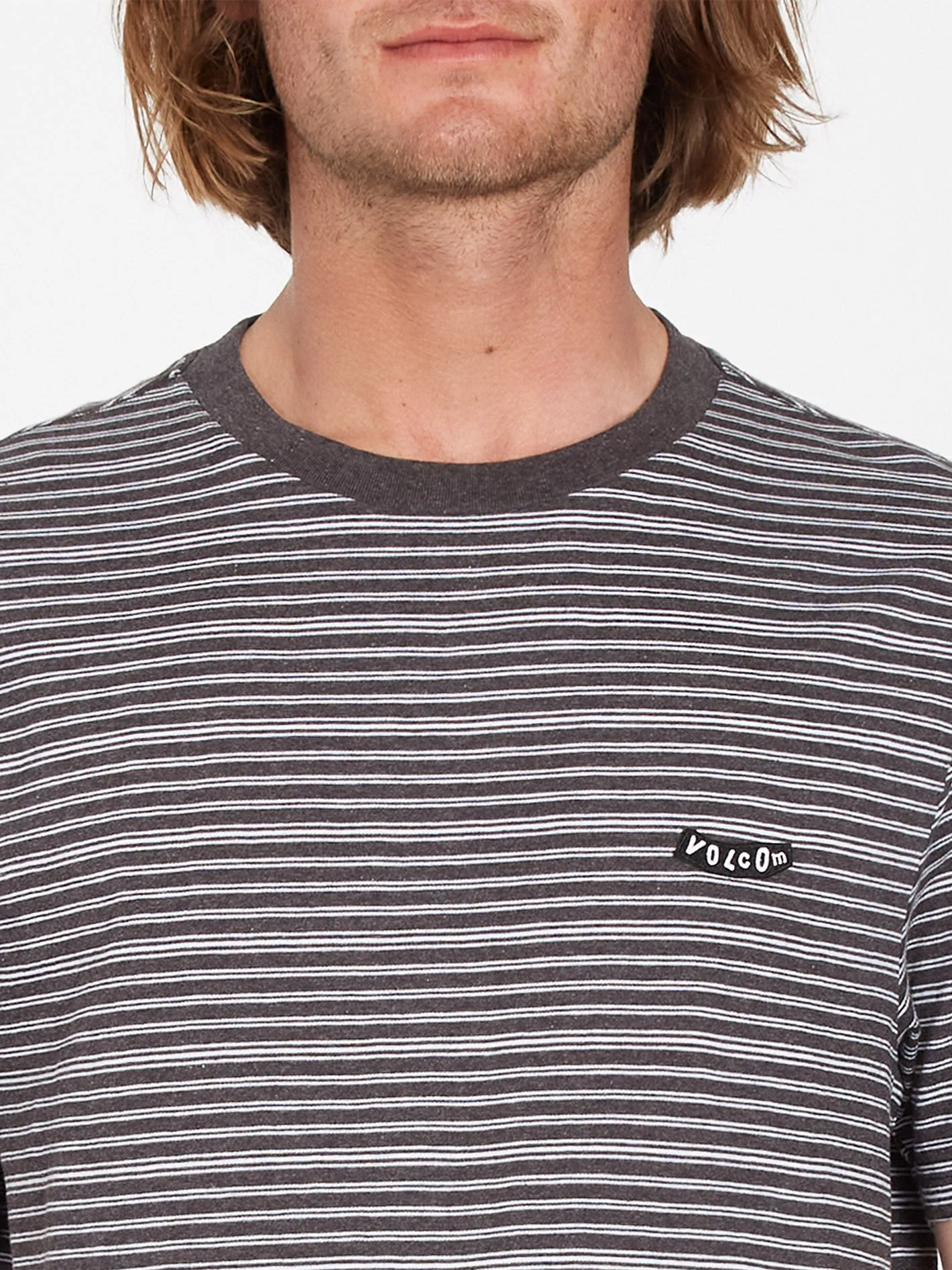 Static Stripe T-Shirt - BLACK