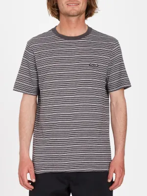 Static Stripe T-Shirt - BLACK