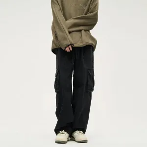 Straight Wide Leg Cargo Pants