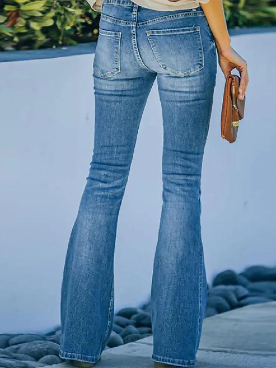 Stunncal Button Washed Jeans