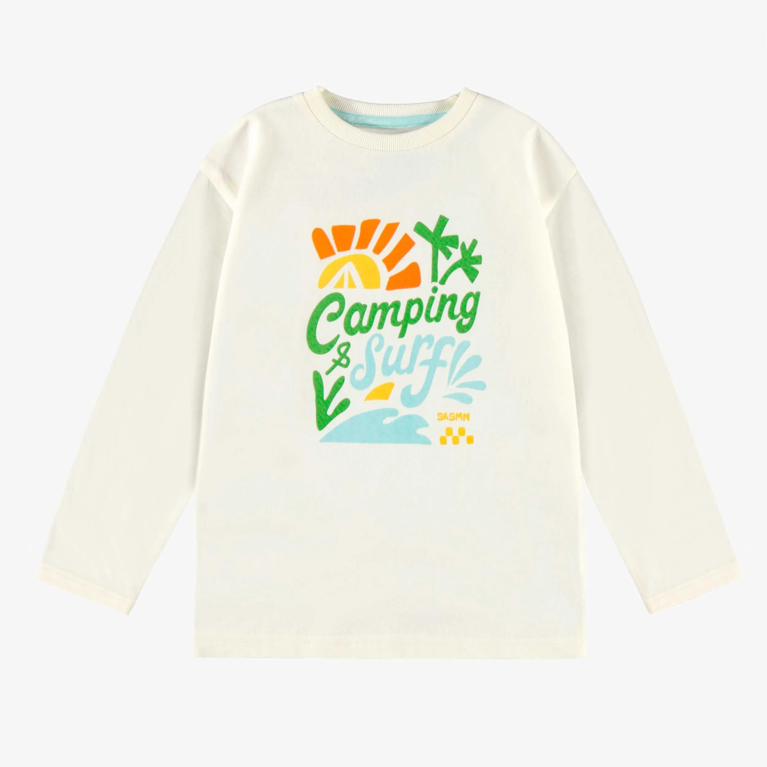 T-shirt crème avec illustration, enfant || Cream T-shirt with illustration, child