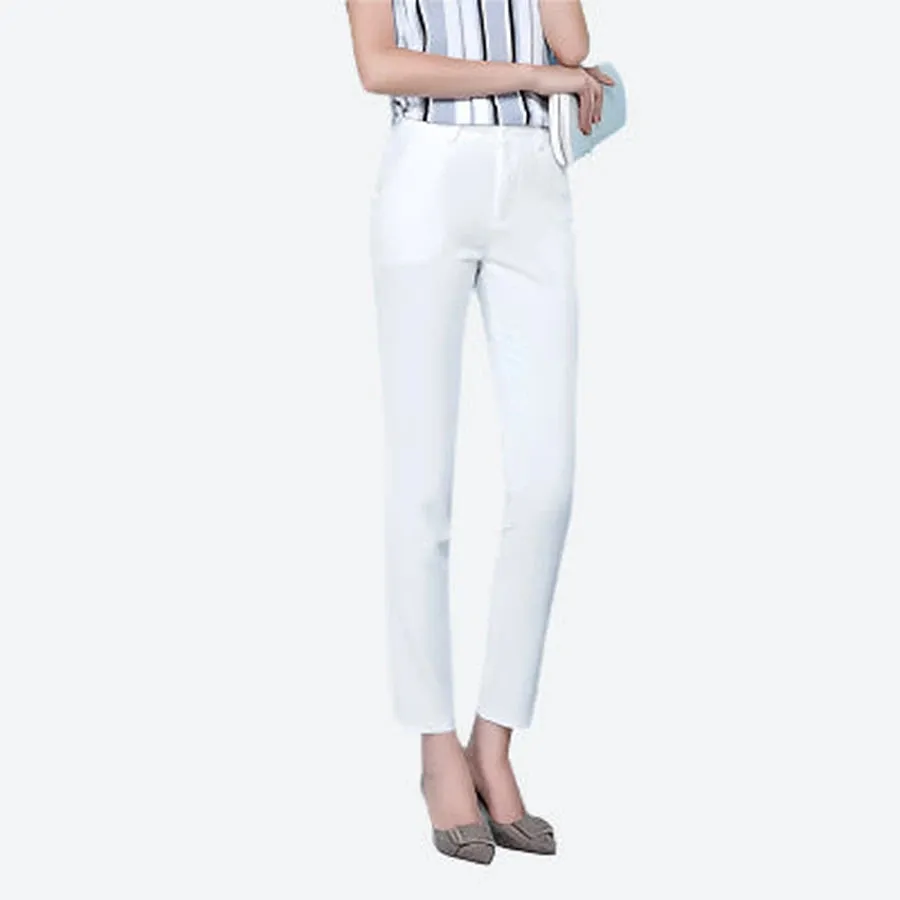 Tailored Slim-Fit Stretch Office Pants