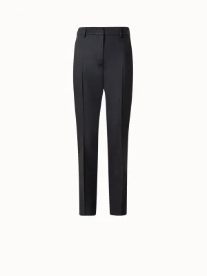 Tapered Wool Stretch Flannel Pants