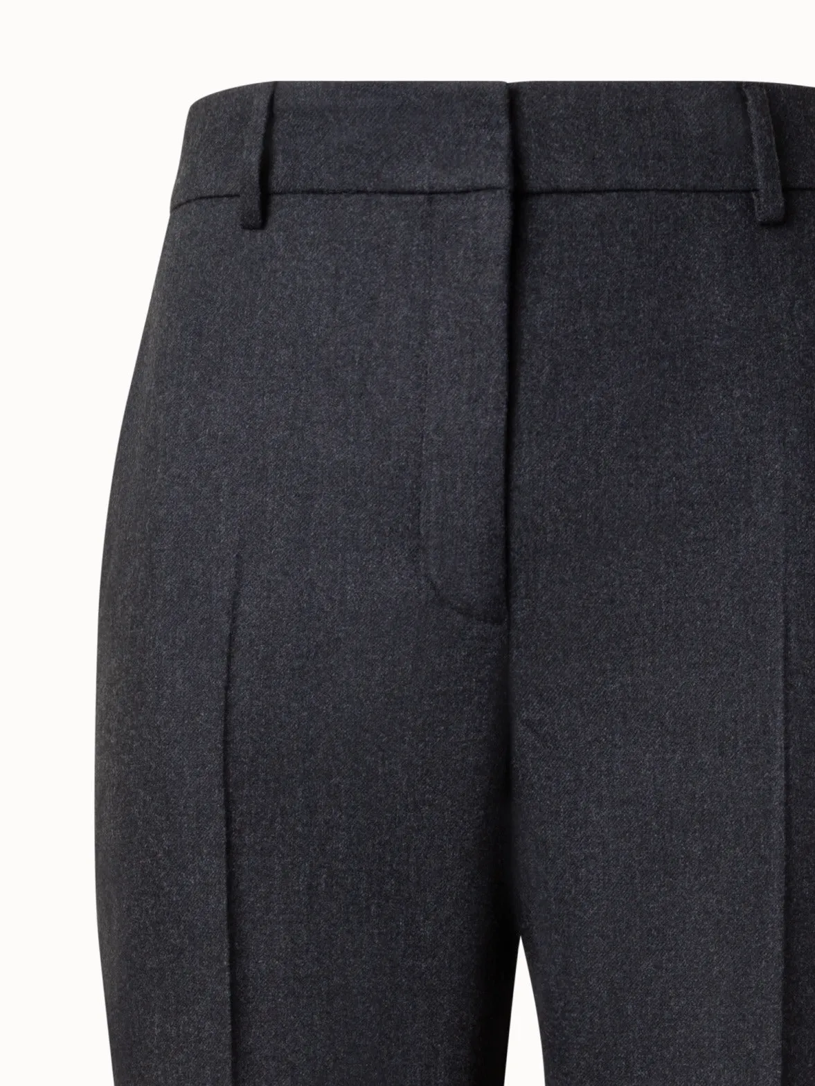 Tapered Wool Stretch Flannel Pants