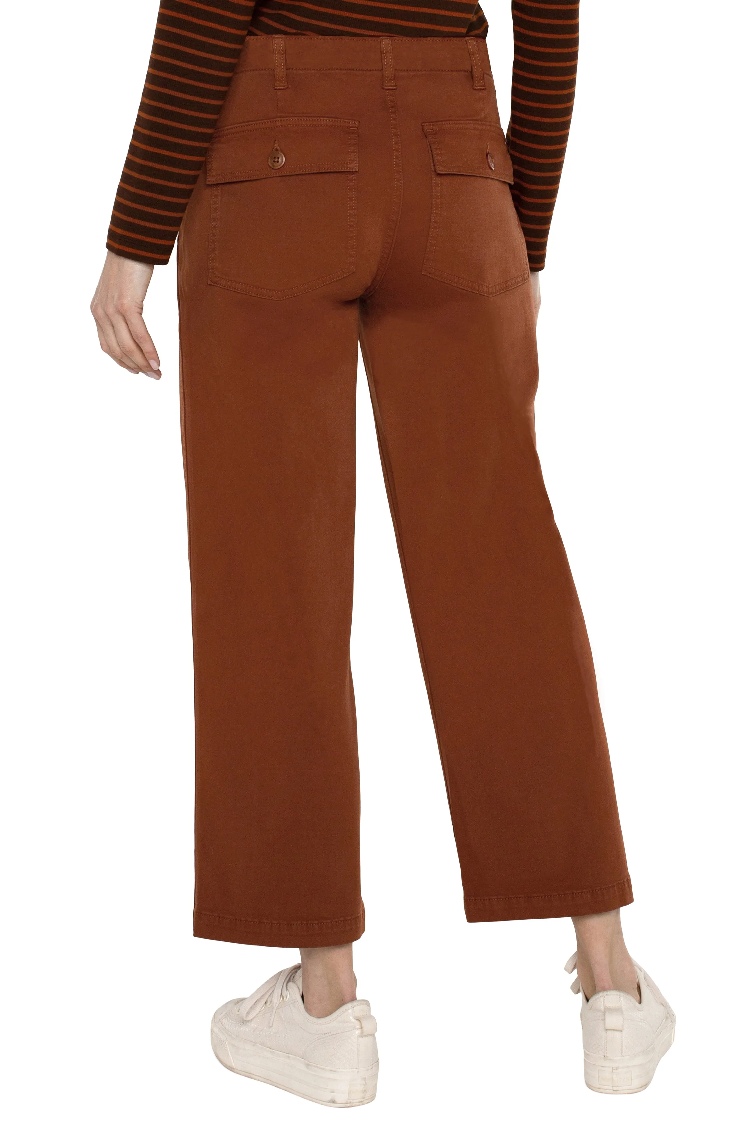 The Hazel Cropped Wide Leg Cargo Pant