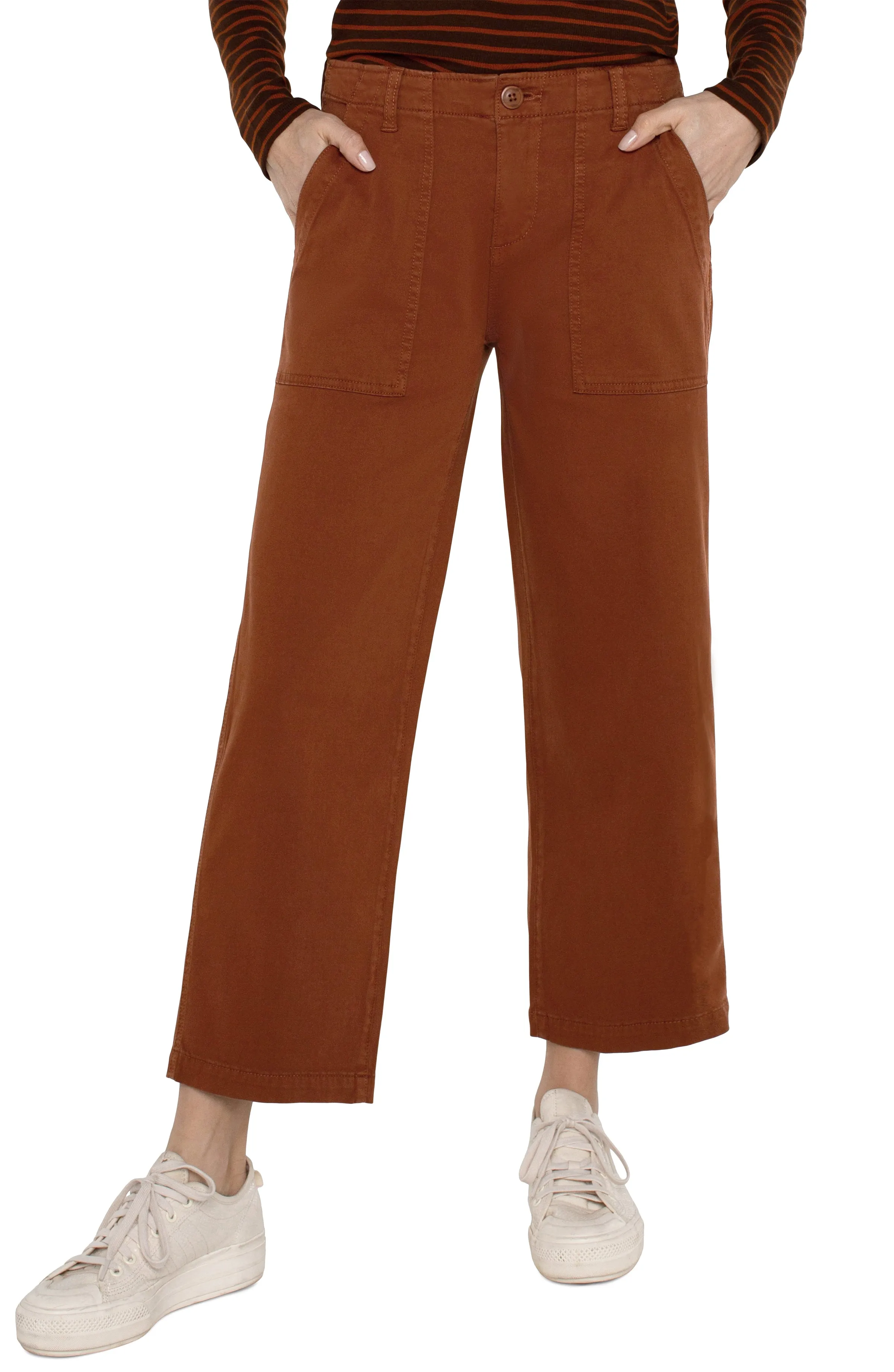 The Hazel Cropped Wide Leg Cargo Pant